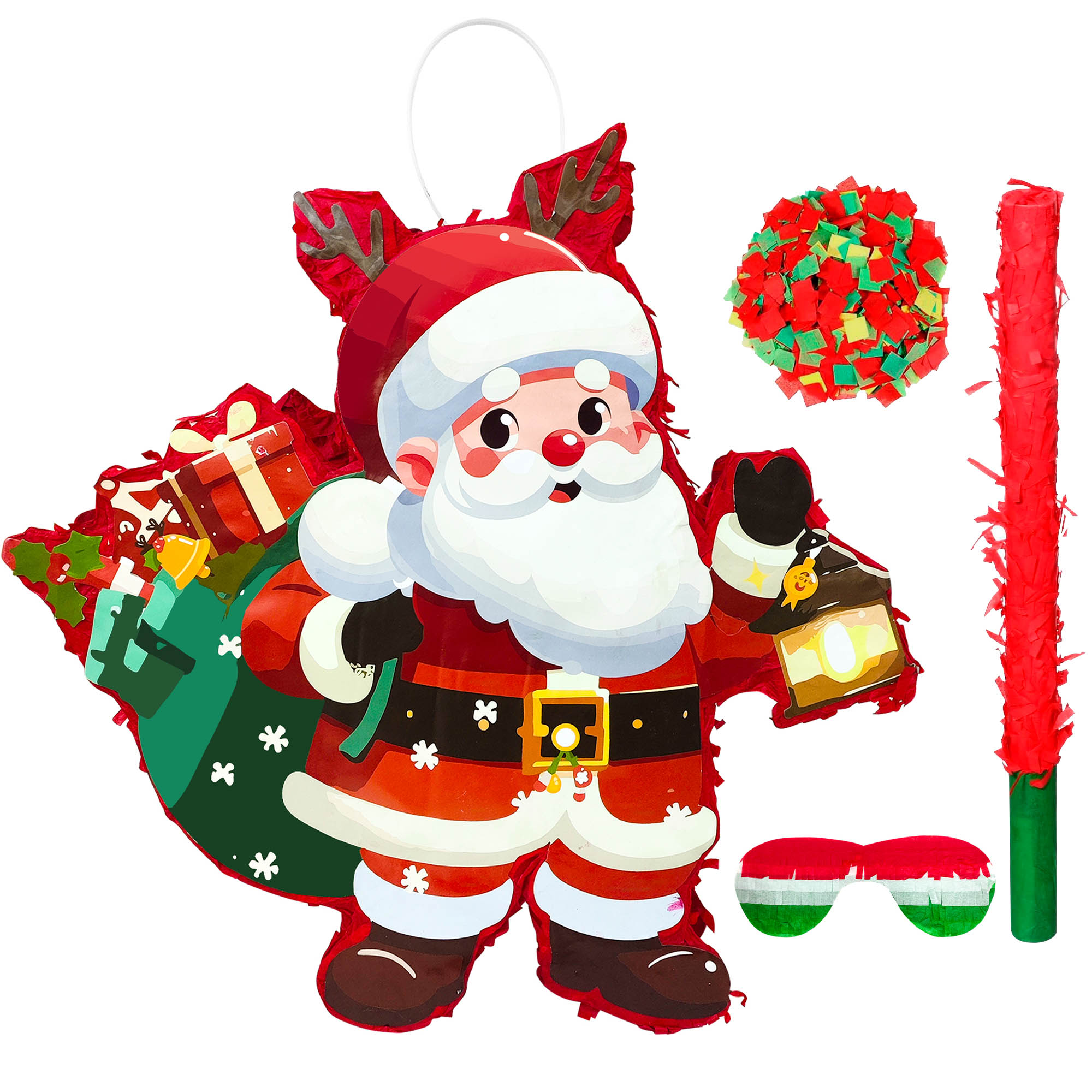 Party Games At Christmas - 4 قطع من مجموعة بينياتا سانتا