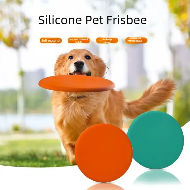 Frisbee Freestyle Disc - فريسبي سيليكون ترفيهي للحيوانات الأليفة، قرص