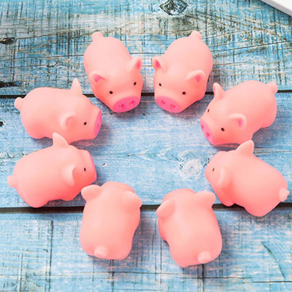 Party Games Baby Shower - 10 قطعة خنزير مطاطي صغير حمام