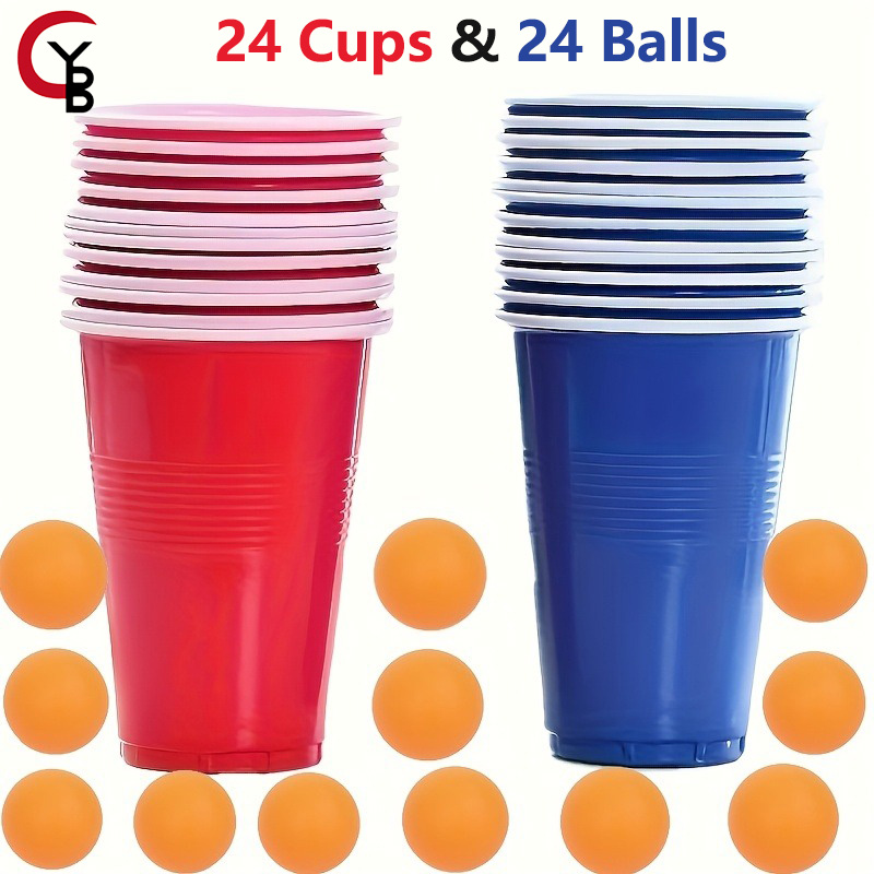 Party Games Jenga - مجموعة ألعاب YANBIGUO Beer Pong 24