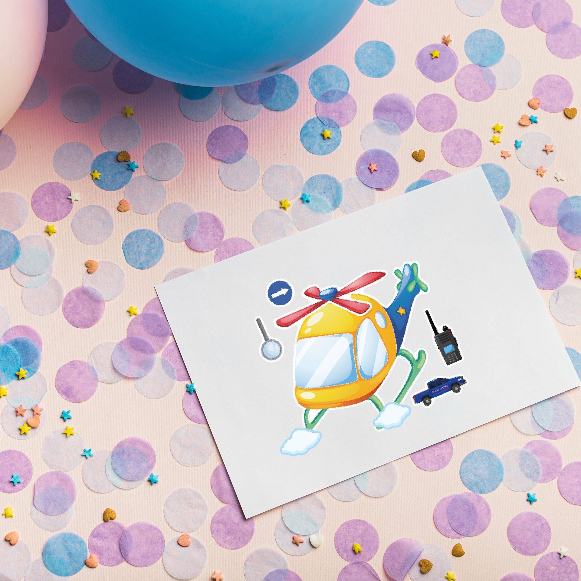 16 ورقة الكرتون مهنة الشرطة مو - مراجعة Party Games Baby Shower وسعره